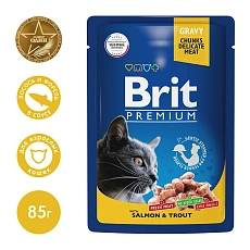 Brit Premium Cat Pouches (Лосось, форель)